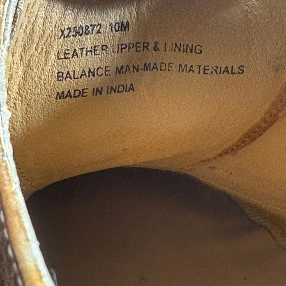 Joseph Abboud Brown Leather Cap Toe Oxford Dress Shoes Men’s Size 10M